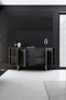 Hanah Home Consola Nogal y Oro 160cm x 35cm x 80cm - Mueble de Salón Elegante y Duradero